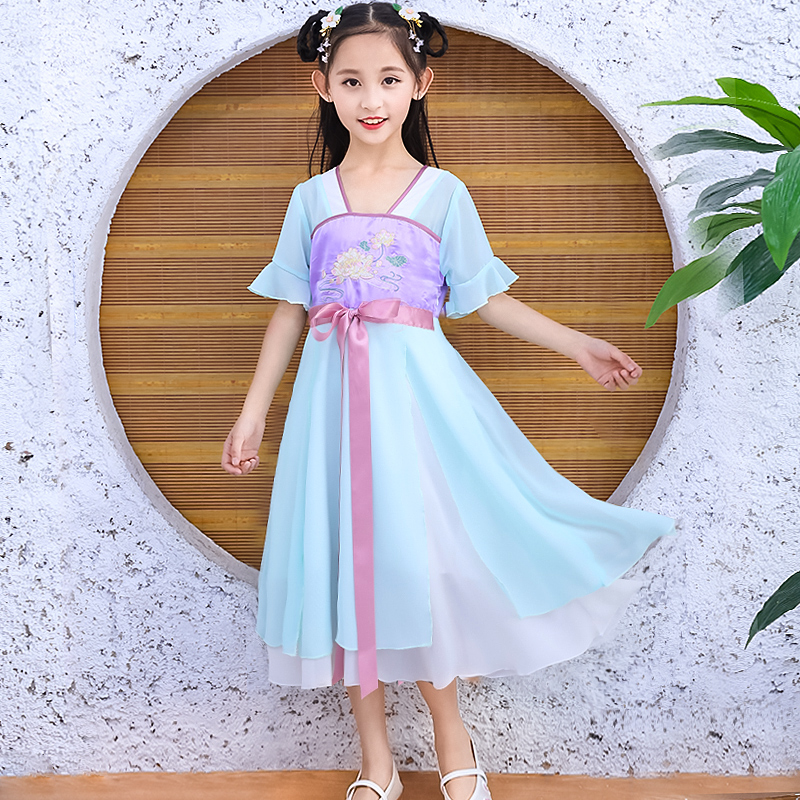 抖音女童装汉服连衣裙夏装12岁小女孩古装超仙中国风襦裙10仙女裙|msdalam kategori Kanak-kanak/Bayi/Keluarga dipasang, Kanak-kanak cheongsam/pakaian/pakaian kebangsaan, pakaian - dari Buy2taobao.com untuk memberikan perkhidmatan ejen Taobao profesional membeli