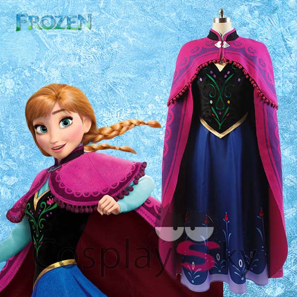 冰雪奇缘cos 冰雪大冒险 公主安娜Anna全套cosplay服装 礼服裙在类目 模玩/动漫/周边/cos/桌游, Cosplay服饰/道具/服务, Cosplay女装中 - 来自Buy2taobao.com提供专业的淘宝代购服务
