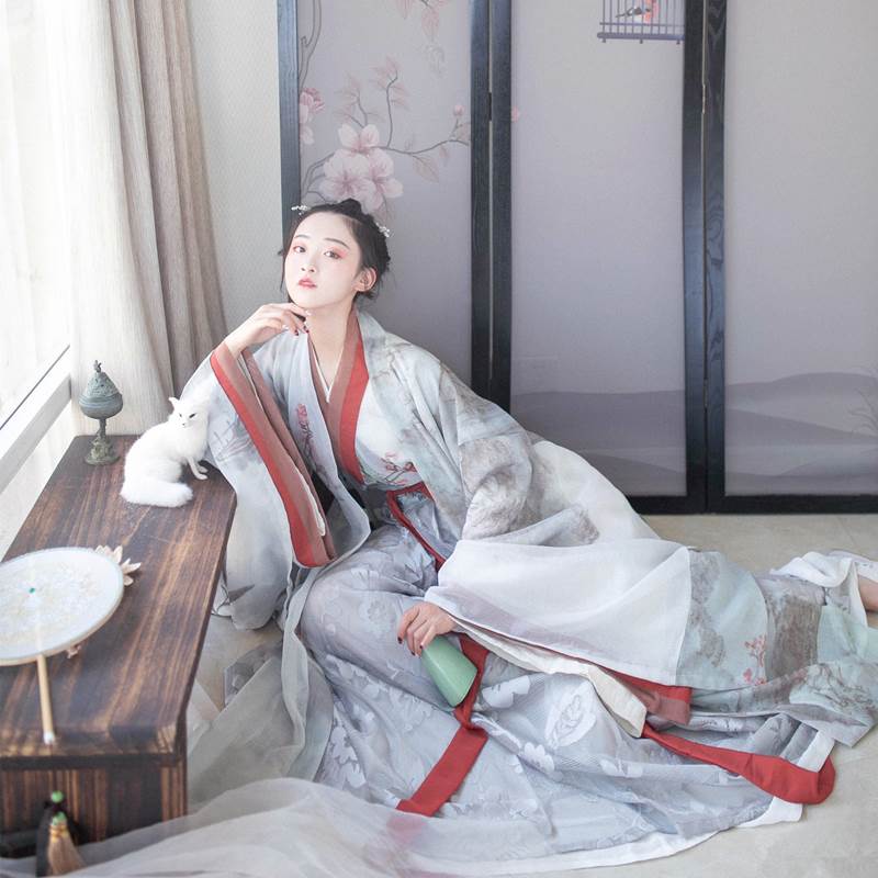 【现货-银狐】司 复刻 银狐传统汉服魏晋风交领襦裙大袖衫齐腰|msdalam kategori Butik wanita / wanita, pakaian/pakaian kebangsaan/peringkat pakaian, pakaian kebangsaan/pakaian - dari Buy2taobao.com untuk memberikan perkhidmatan ejen Taobao profesional membeli
