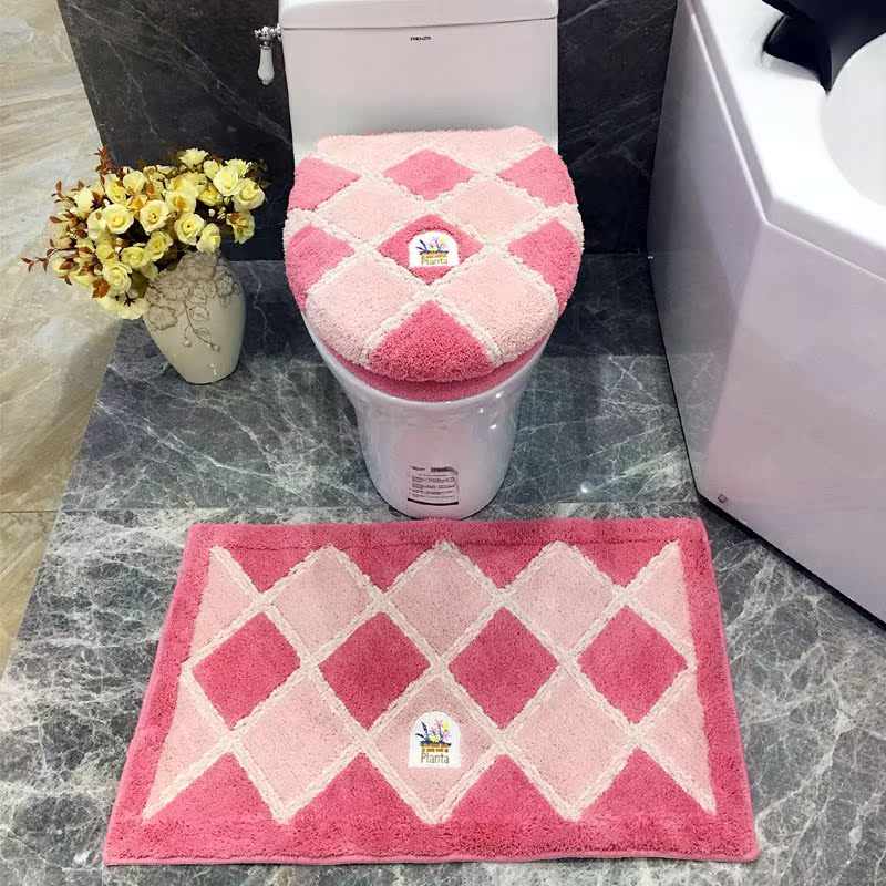 Toilet mat Two piece set Thickened paragraph knitting Potty sets Three European style Pastoral wind Toilet seat fashion Pinkin the Family/Personal Cleaning Tools , Sanitary appliances/Bathroom accessories , Toilet sets/Toilet seat category - from Buy2taobao.com to provide professional Taobao agent buy service