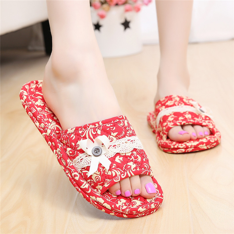 Spring lovely Home indoor silent Mute pure cotton Cloth at the end soft sole silent Wood floor Dedicated slipperin the Home Daily , Shoes Accessories , Home shoes category - from Buy2taobao.com to provide professional Taobao agent buy service