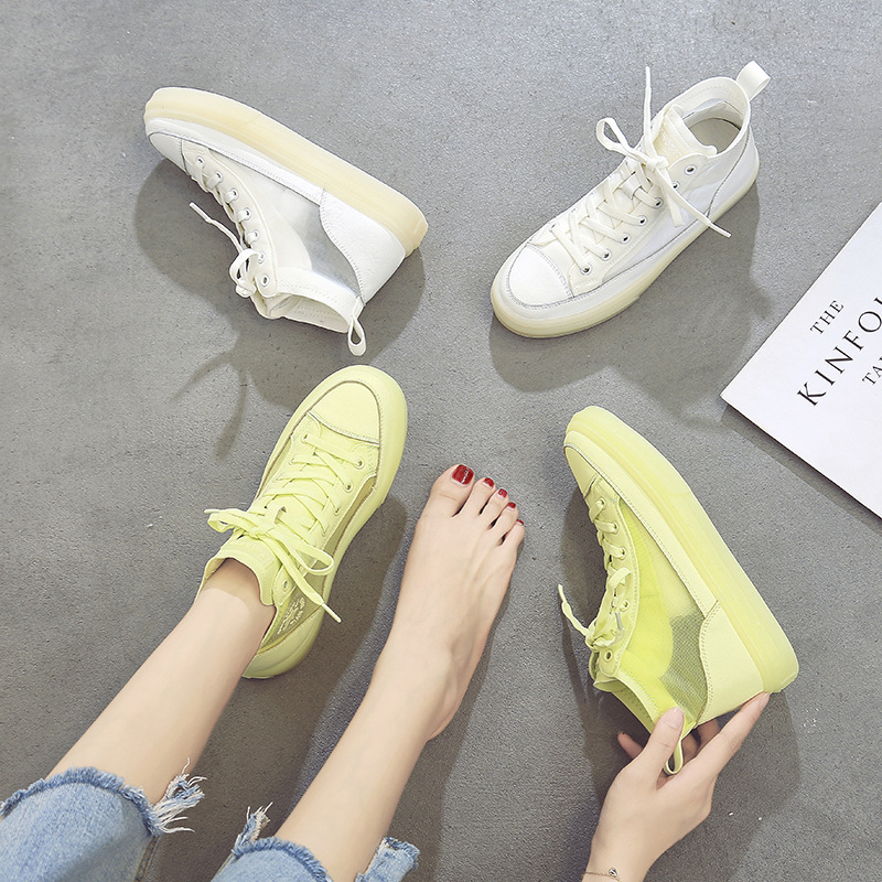 Anchor 109 element genuine leather Gaobang White shoes summer Korean Edition fashion ventilation student skate shoesin the Women's Shoes, High shoes category - from Buy2taobao.com to provide professional Taobao agent buy service