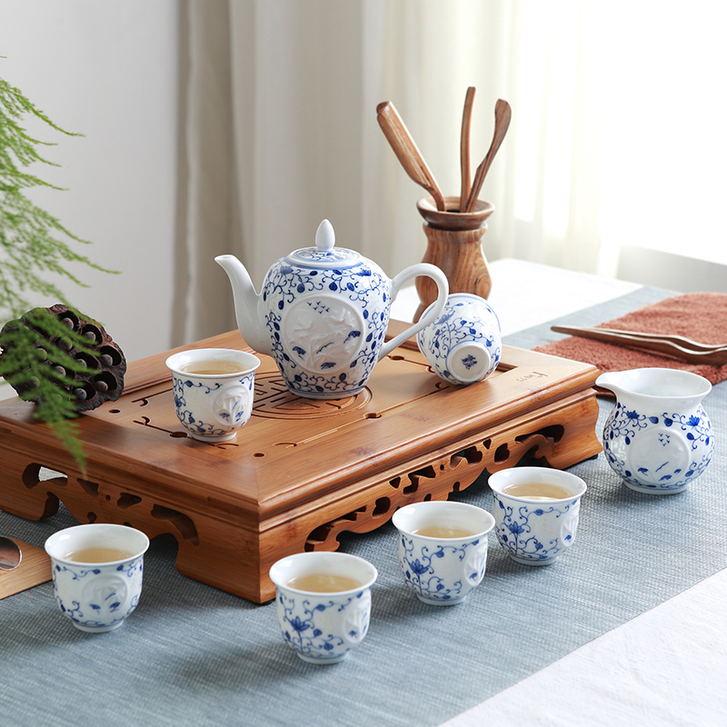 DH Jingdezhen classic Blue and white porcelain Kung Fu Tea Set Home Teapot cup ceramics Gift Cupin the Tableware , Tea set , Kung Fu Tea category - from Buy2taobao.com to provide professional Taobao agent buy service