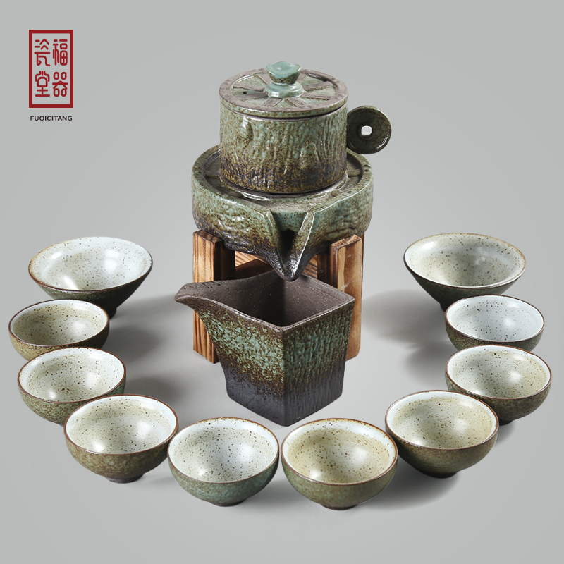 福器瓷堂丨粗陶半全自动茶具喝茶茶具套装功夫茶具套装懒人泡茶器在类目 餐饮具, 茶具, 功夫茶具中 - 来自Buy2taobao.com提供专业的淘宝代购服务