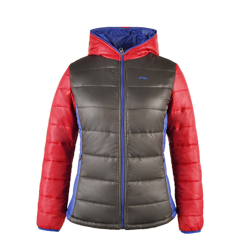 李宁棉服女 运动生活系列拼色保暖连帽短款棉服外套AJMH062 QC|ruв категории спортивный костюм/досуг одежды, свитер - от Buy2taobao.com для оказания профессиональной услуги покупки агента Taobao