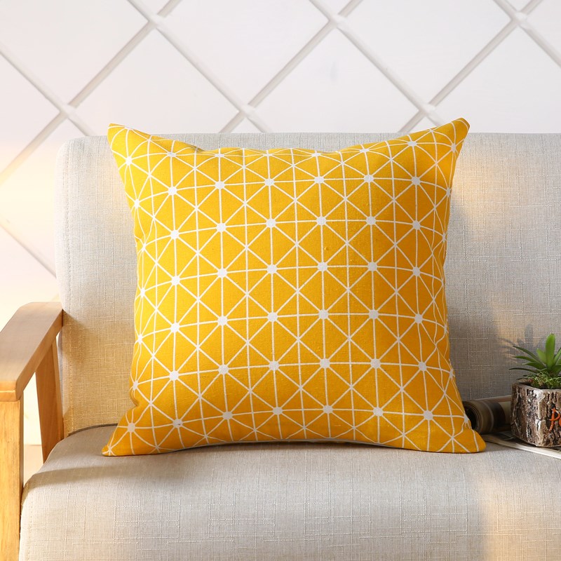 Simplicity Cotton and hemp Pillows Geometry pattern Cushion Ou Feng Automobile backrest Pillow pillow case Excluding 55X55in the Home Fabric , Pillow/Pillow category - from Buy2taobao.com to provide professional Taobao agent buy service