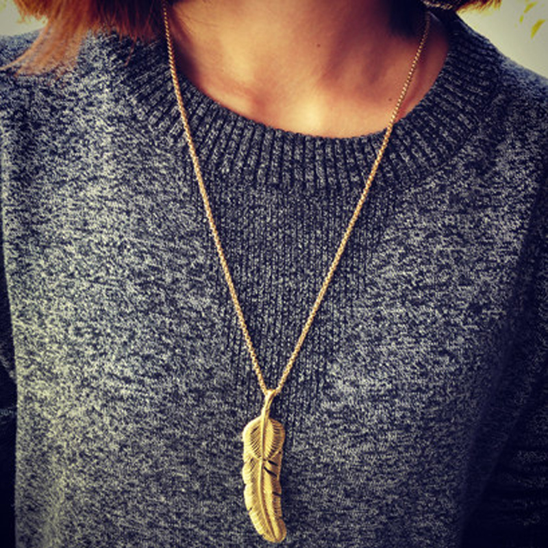 Feather Necklace Japan Chaopai Takahashi Goro Retro men and women Pendant Schoolboy Talon Necklace sweater chain Jewelryin the Accessories/Fashion Jewelry, Necklace category - from Buy2taobao.com to provide professional Taobao agent buy service