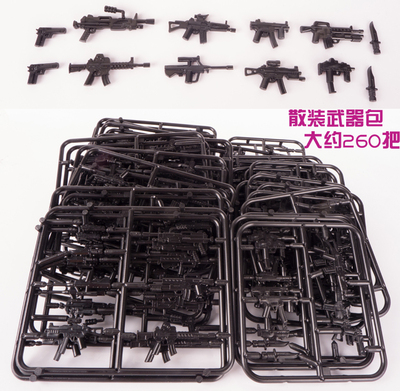 第三方军事MOC武器包配件装备积木小人仔加