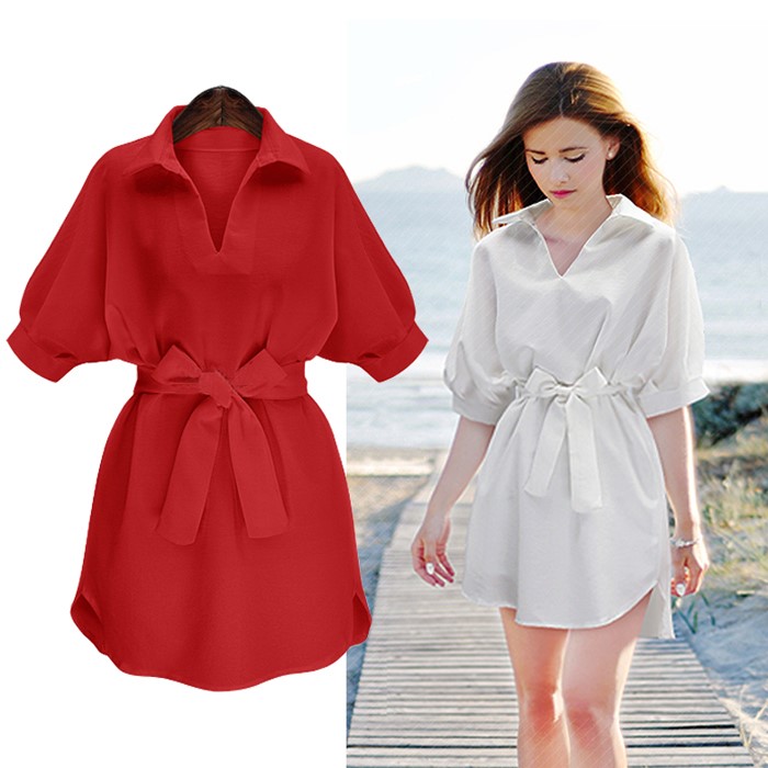 Obesity Korean Edition The fat Summer wear 2018 Add fertilizer XL Short sleeve Show thin Mid length version Chiffon Dressin the Women's clothing/Boutique , Large size women category - from Buy2taobao.com to provide professional Taobao agent buy service
