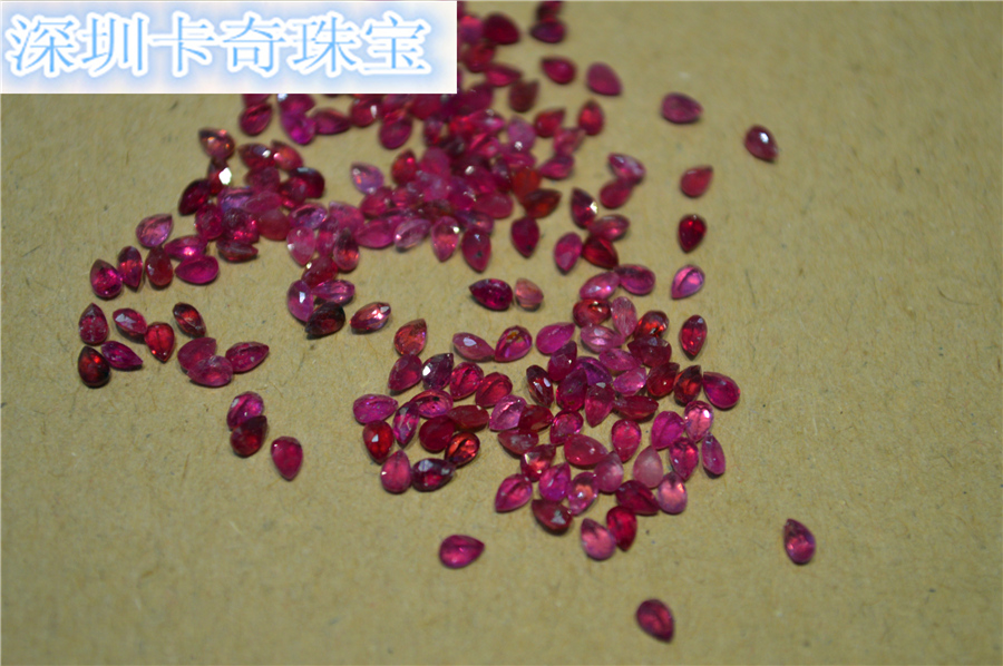 Ruby drops Pear-shaped 2*3 Loose with stone Ruby No treatment Pigeon blood red Kutch Jewelleryin the Jewelry/Diamond/Jade/Gold , Colored stones/Precious stones , Jewellery stones category - from Buy2taobao.com to provide professional Taobao agent buy service