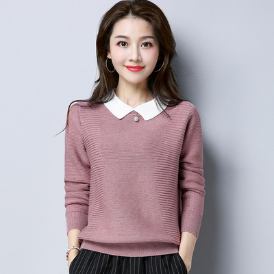 娃娃衫小毛衣女套头短款宽松长袖韩版打底衫秋冬2017时尚新款上衣