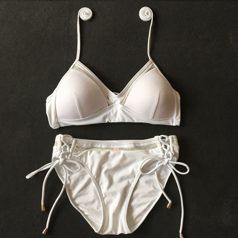 Europe and America white sexy Bandage Bikini Small chest Gather Big chest black Swimsuitin the Sports/Yoga/Fitness/Fans supplies , Swim , Bikini category - from Buy2taobao.com to provide professional Taobao agent buy service
