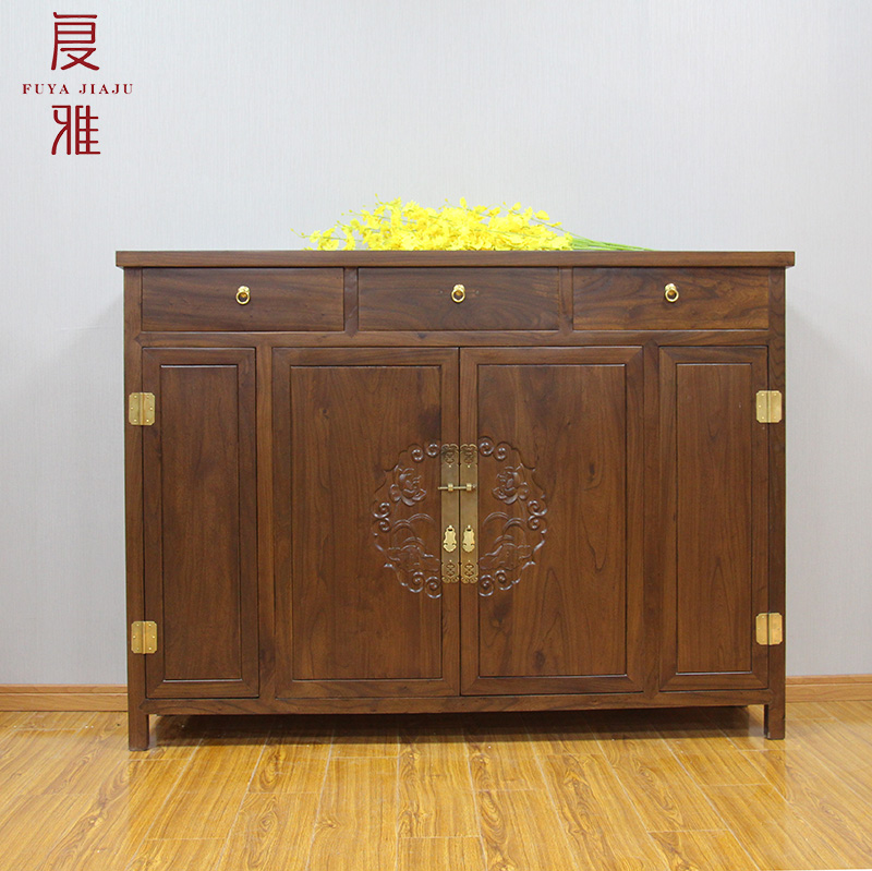 大容量鞋櫃玄關櫃 新中式雕荷花櫃家用放家門口 實木鞋櫃純實木在類目 住宅傢俱, 櫃類, 鞋櫃中 - 來自Buy2taobao.com提供專業的淘寶代購服務