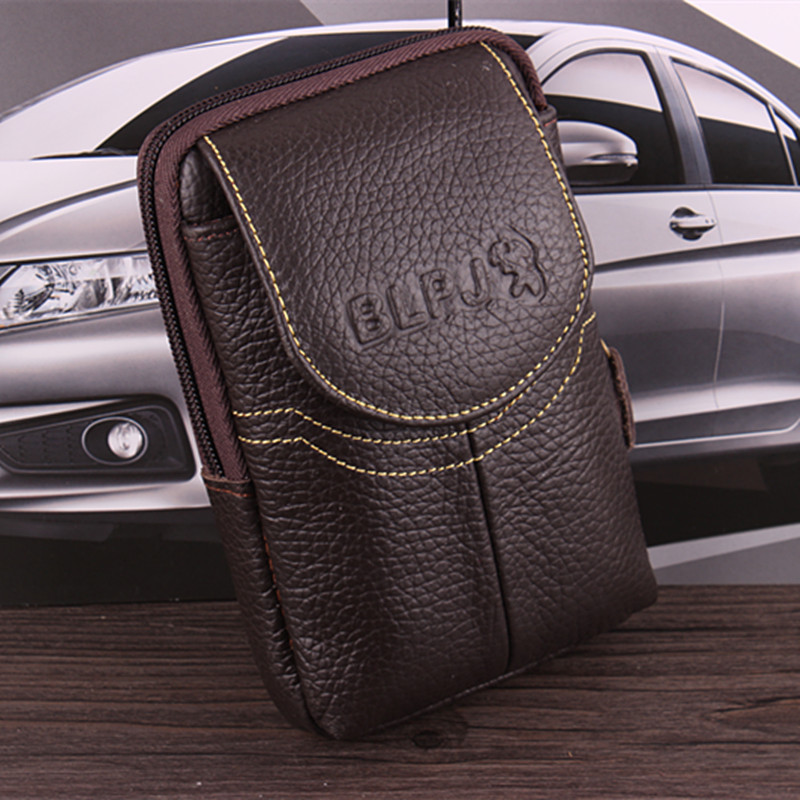 2019 man genuine leather Belt 5 pockets 5.5 6 inch mobile phone Bag cowhide Single zipper Vertical sectionin the Leather/Lady bags/Men's bag, Phone package category - from Buy2taobao.com to provide professional Taobao agent buy service