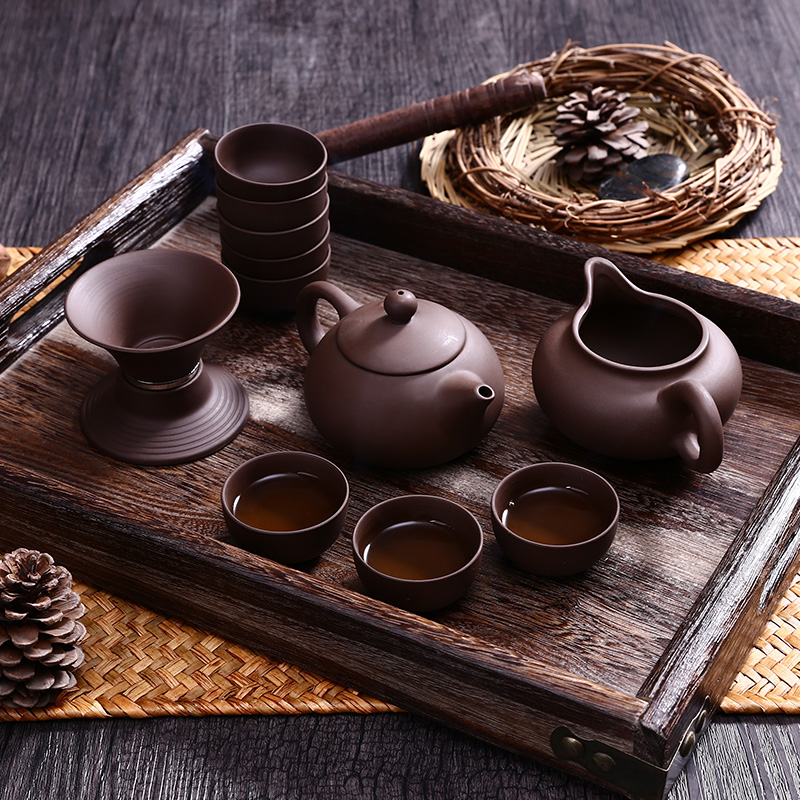 宜兴紫砂功夫茶具套装家用耐热泡茶陶瓷紫泥西施壶盖碗茶杯茶壶|ruв категории посуда, чайный сервиз, кунг - Фу, чайный сервиз - от Buy2taobao.com для оказания профессиональной услуги покупки агента Taobao