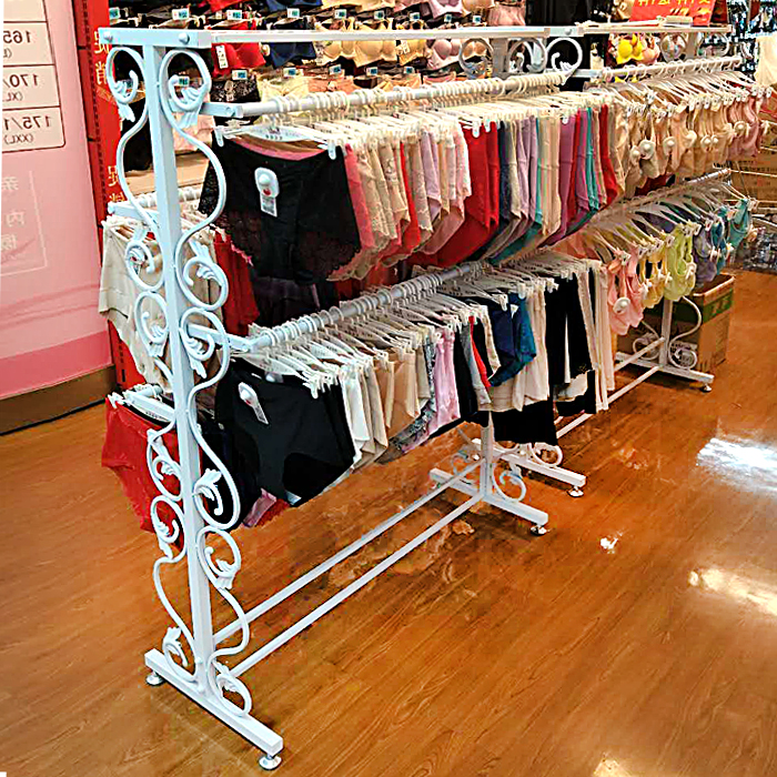 鐵藝內衣架落地式服裝店展示架多層襪子文胸內褲中島挂衣服貨架子在類目 商業/辦公傢俱, 貨架/展櫃, 內衣貨架中 - 來自Buy2taobao.com提供專業的淘寶代購服務