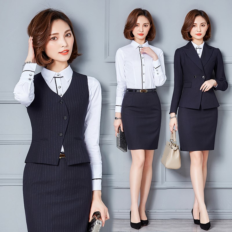 2018 Autumn new pattern Vest Business Suits suit shirt Korean Edition ol Long sleeve shirt coverall formal wear Dressin the Women's clothing/Boutique , Set/Student uniforms/Work uniforms , Career skirt suits category - from Buy2taobao.com to provide professional Taobao agent buy service