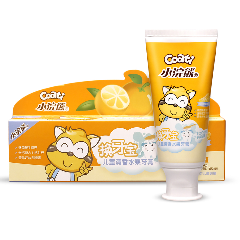 Coon Children's Toothpaste 6-12 Orange crystal fruit toothpaste CFC-free Fight baby childrenin the Diapers/Care/Feeding/Push lathe , Teether/Toothbrush/Toothpaste , Toothpaste category - from Buy2taobao.com to provide professional Taobao agent buy service