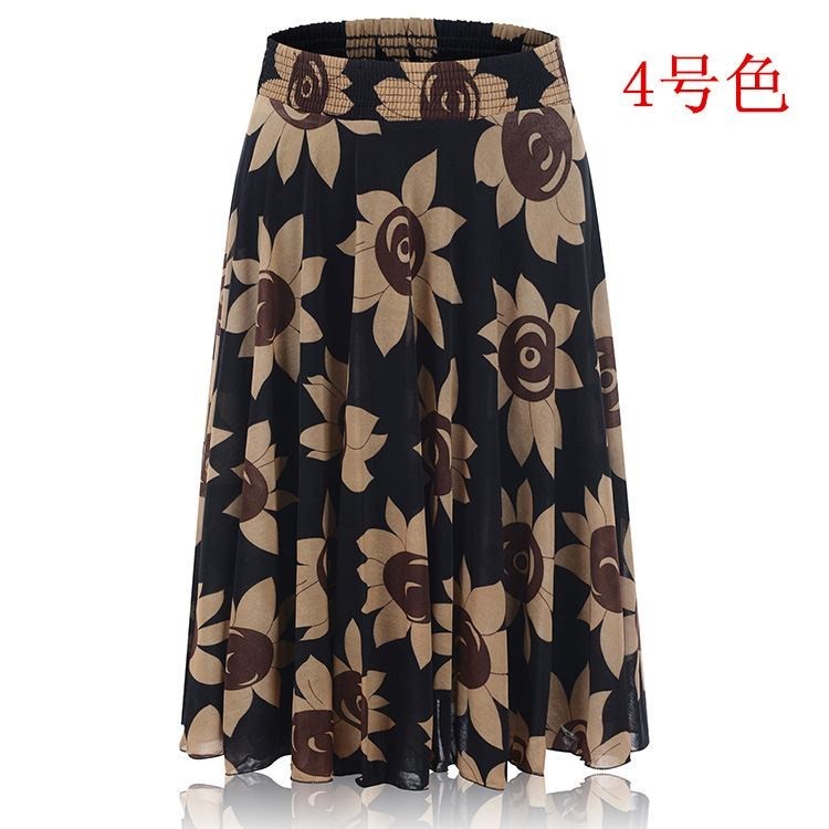 中老年人半身裙夏季中年女装冰丝裙长裙大码妈妈装松紧腰半截2019在类目 女装/女士精品, 半身裙中 - 来自Buy2taobao.com提供专业的淘宝代购服务