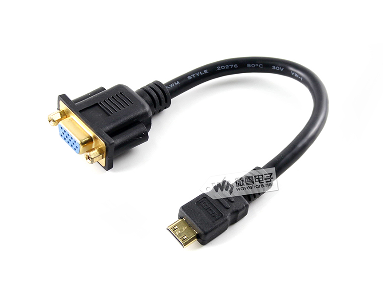 Mini HDMI公口转VGA母口转接线 Mini HDMI公口 VGA母口 音频输出在类目 3C数码配件, 电子元器件市场, 线材/线类, 转接线中 - 来自Buy2taobao.com提供专业的淘宝代购服务