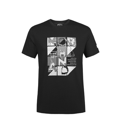 诺诗兰速干T恤19夏季男户外透气印花短袖速干衣服宽松 GL065241