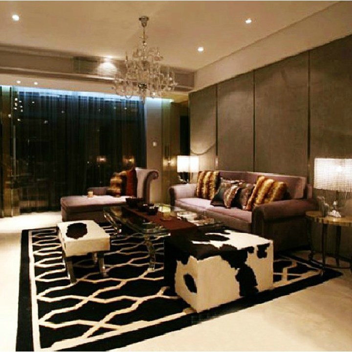 European style American style Black and white grid Open House carpet a living room tea table bedroom End of the bed Study Handmade carpets customizedin the Home Fabric , Carpet category - from Buy2taobao.com to provide professional Taobao agent buy service