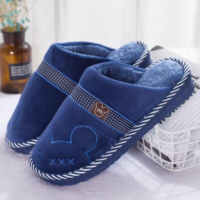 冬季拖鞋男士棉拖鞋大码 加厚保暖情侣拖鞋冬 居家室内男女棉拖鞋