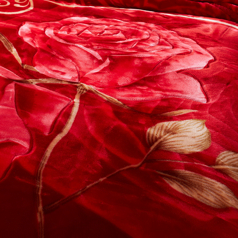 Yao Ming bright red Wedding celebration thickening Blanket winter Blanket Raschel double-deck marry Double Blanket Single thickeningin the Bedclothes , Leisure blanket/Woolen blanket/Carpet category - from Buy2taobao.com to provide professional Taobao agent buy service