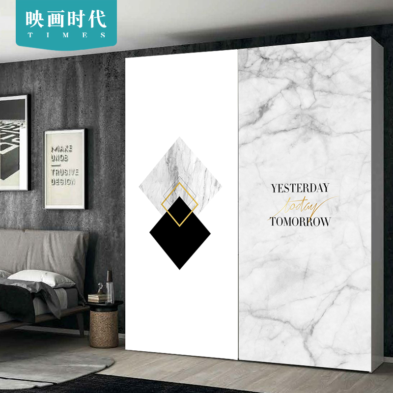 北欧大理石ins风卧室衣柜贴纸移门定做家具翻新装饰贴画自粘防水|msdalam kategori Aksesori rumah, pelekat, pes almari pakaian - dari Buy2taobao.com untuk memberikan perkhidmatan ejen Taobao profesional membeli