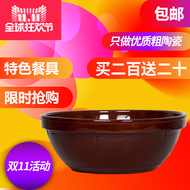 陶瓷和面盆揉面盆老式面盆手工粗陶大面盆发面盆家用厂家直销包邮|msdalam kategori pinggan mangkuk, pinggan mangkuk, Basin - dari Buy2taobao.com untuk memberikan perkhidmatan ejen Taobao profesional membeli