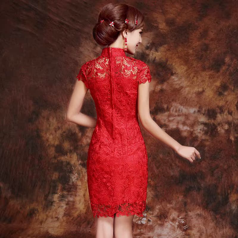 Toast clothing bride cheongsam Chinese style Wedding dress lady marry full dress Self cultivation have more cash than can be accounted for gules banquet Evening dressin the Women's clothing/Boutique , Wedding/Cheongsam/Formal dress , Cheongsam category - from Buy2taobao.com to provide professional Taobao agent buy service