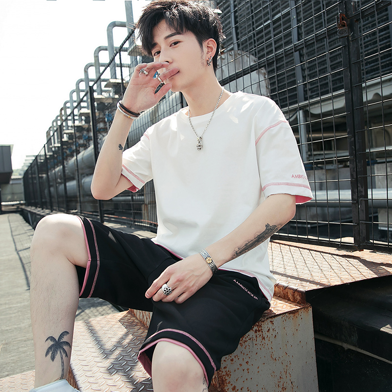 clothes suit junior middle school man leisure time Mature man Short sleeved T-shirt Ice Silk motion Borneol high school Schoolboyin the Men's clothing, Set , Leisure sports suit category - from Buy2taobao.com to provide professional Taobao agent buy service