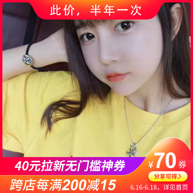 蛇蛇同款双十字架吊坠纯银项链男女时尚欧美潮牌夏季细款锁骨链|msdalam kategori Aksesori/Barang Kemas Fesyen, kalung - dari Buy2taobao.com untuk memberikan perkhidmatan ejen Taobao profesional membeli