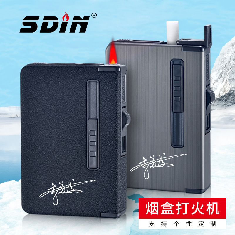 创意自动烟盒充气打火机个性铝合金属装烟盒子防风打火机礼品刻字在类目 ZIPPO/瑞士军刀/眼镜, 烟具, 烟盒中 - 来自Buy2taobao.com提供专业的淘宝代购服务