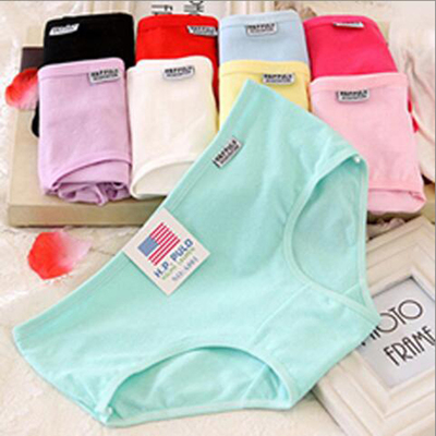 10条内裤女纯棉低腰女士三角裤全棉抗菌透气提臀抑菌少女裤头纯色