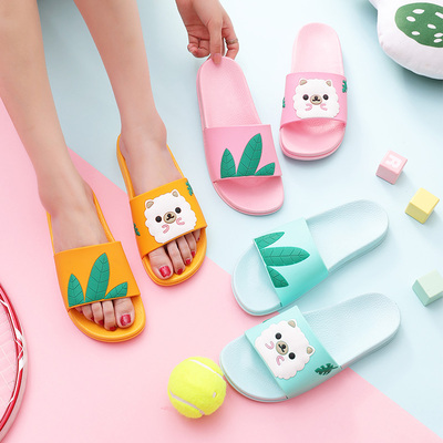拖鞋女夏家用室内防滑厚底可爱情侣拖鞋家居家用防滑浴室凉拖男士