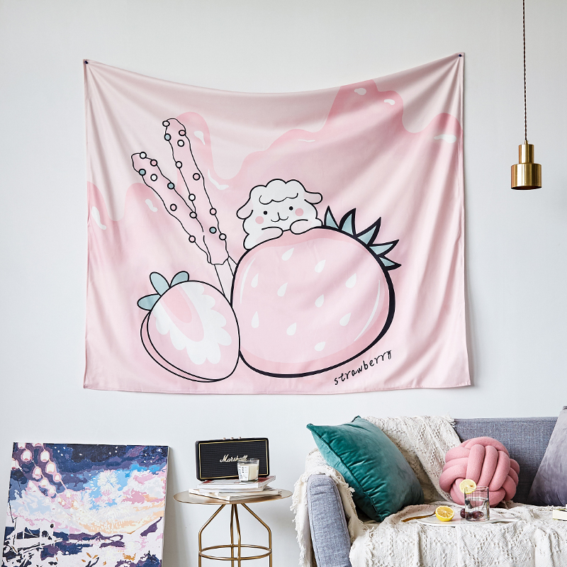 Children's Room ins Valance Background cloth the republic of korea Hearts bedroom Wall Tapestries Northern Europe Bedside Upholsteryin the Home Fabric , Tapestry/Tapestry  category - from Buy2taobao.com to provide professional Taobao agent buy service