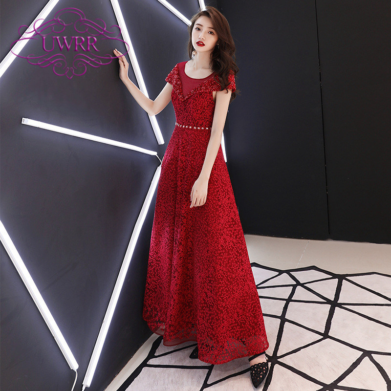 高端定制品牌UWRR 敬酒服新娘结婚新款红色晚礼服长款婚礼晚宴女|msdalam kategori Butik wanita / wanita, perkahwinan/Cheongsam/pakaian, pakaian/malam - dari Buy2taobao.com untuk memberikan perkhidmatan ejen Taobao profesional membeli