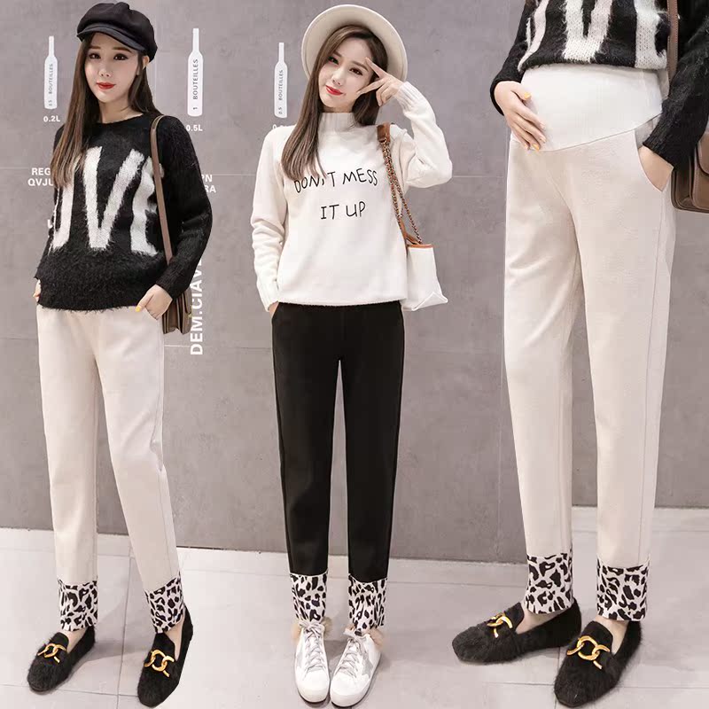 Maternity Pants 2019 Spring new pattern Korean Edition Self cultivation pregnant woman Casual pants Easy Fur Haren pants Stomach lift trousersin the Maternity/Maternal supplies/Nutrition , Maternity Pants/Prop belly pants, Pregnant women Straight category - from Buy2taobao.com to provide professional Taobao agent buy service