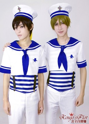 男子游泳部 七濑遥 男款水兵服水手装 cosplay 促销特价