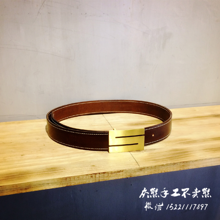 灰熊璡之作複古頭層皮手工腰帶個性真皮皮帶純銅板扣腰帶私人定制在類目 個性定製/設計服務/DIY, 飾品定製, 其它飾品定製中 - 來自Buy2taobao.com提供專業的淘寶代購服務