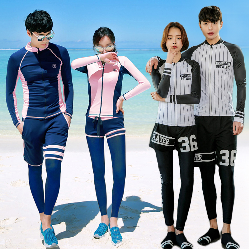 韩国分体潜水服速干拉链防晒水母衣男女长袖游泳衣冲浪服情侣套装|ruв категории открытый/альпинизм/в поход/Поездки товаров, открытый одежды, водолазный костюм - от Buy2taobao.com для оказания профессиональной услуги покупки агента Taobao