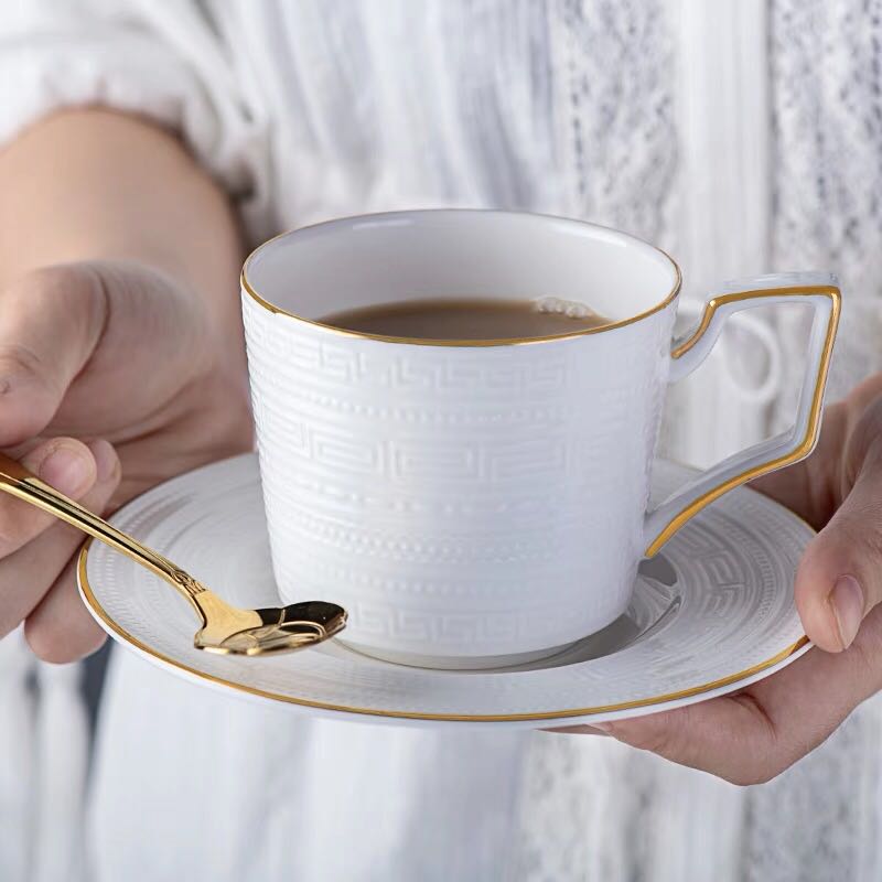 Northern Europe White Coffee cup and saucer Phnom Penh ceramics Coffee household Afternoon Tea tea set ins Simple Creativein the Tableware , Coffee , Mug category - from Buy2taobao.com to provide professional Taobao agent buy service
