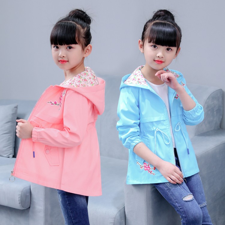 Children's clothing Girls Jacket 2019 spring and autumn new pattern children Autumn Long sleeve Jacket jacket Windbreaker Korean Edition Mid length versionin the Children/Baby/Family fitted , Coat/Jacket/Overcoat , Ordinary jacket category - from Buy2taobao.com to provide professional Taobao agent buy service