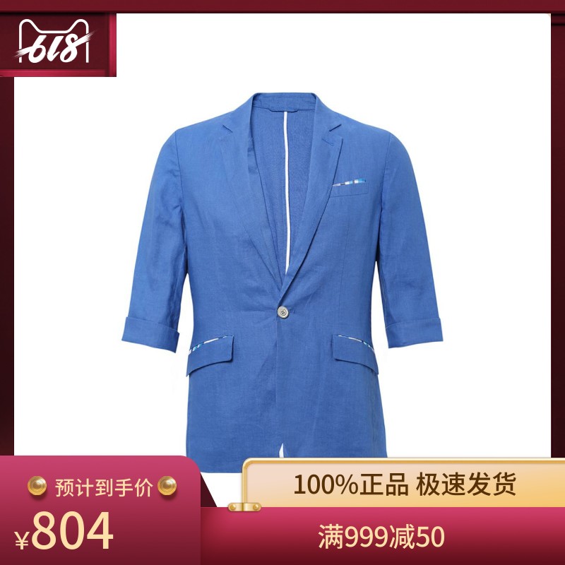 ziotello 蓝色亚麻平驳翻盖袋男士长袖西装外套|msdalam kategori Pakaian Lelaki, saman - dari Buy2taobao.com untuk memberikan perkhidmatan ejen Taobao profesional membeli