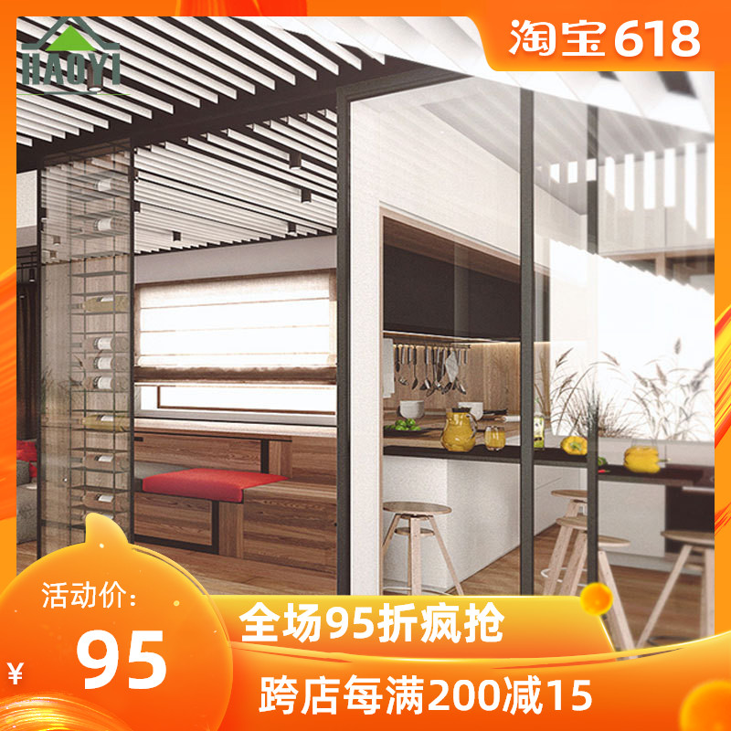European style Simplicity Sliding door kitchen a living room Sliding door partition black Frame Glass terrace Sliding door customizedin the Whole house custom , Door , Sliding door category - from Buy2taobao.com to provide professional Taobao agent buy service