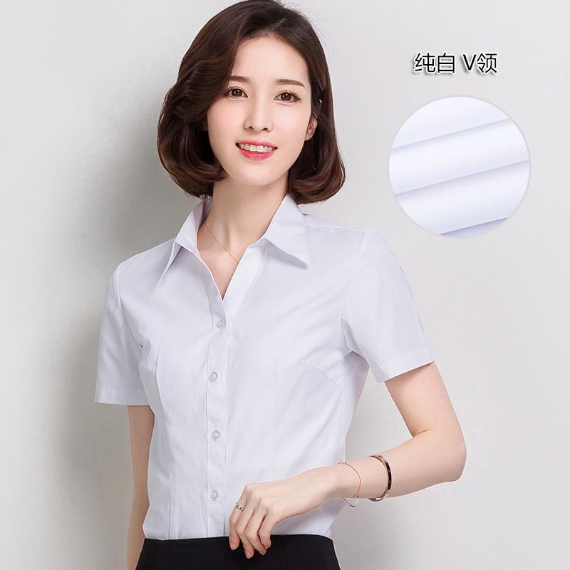 女白色短袖衬衫衣女土正式装工作服小领上衣衬衣职业工装正装夏季在类目 女装/女士精品, 衬衫中 - 来自Buy2taobao.com提供专业的淘宝代购服务