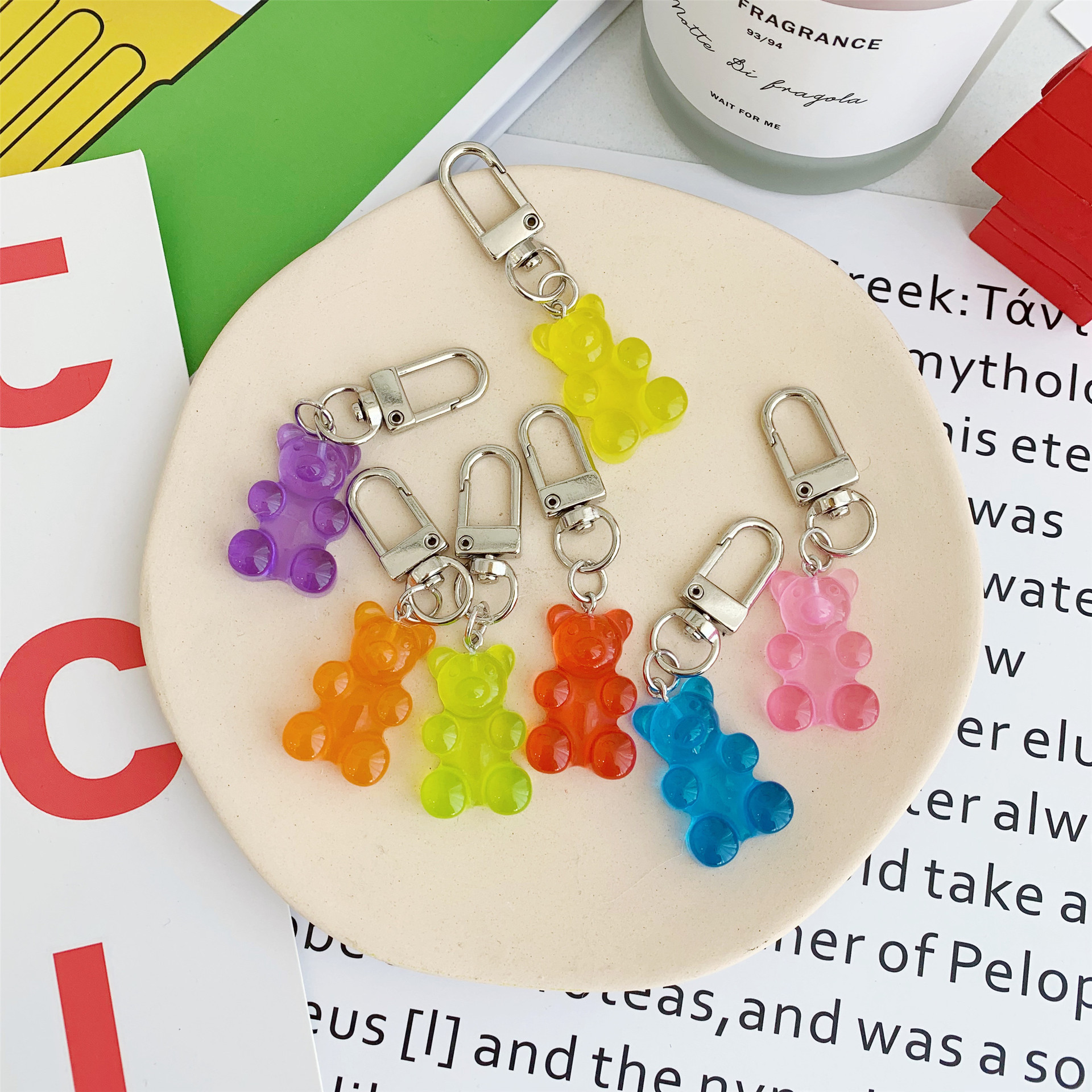self-control ins lovely colour candy Bear pendant airpods smart cover Lanyards Bag decorate girlin the Tableware , Cup/Cups/Kettle , Straw Cup category - from Buy2taobao.com to provide professional Taobao agent buy service