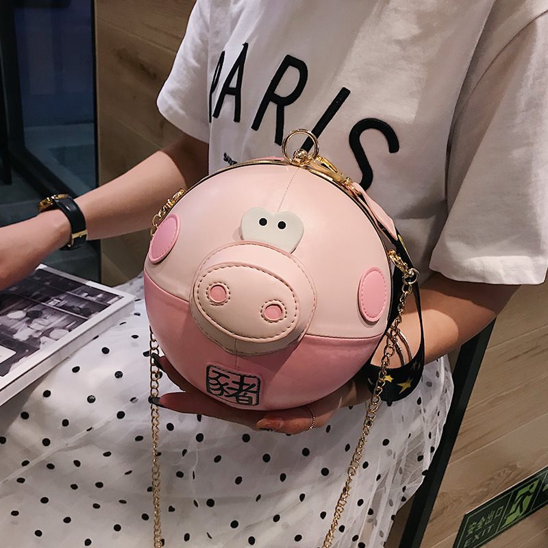Handbag girl 2019 Spring and summer new pattern Korean Edition Versatile Inclined shoulder bag chic chain personality Pig The single shoulder bagin the Accessories/Fashion Jewelry, Jewelry storage , Jewelry bags category - from Buy2taobao.com to provide professional Taobao agent buy service