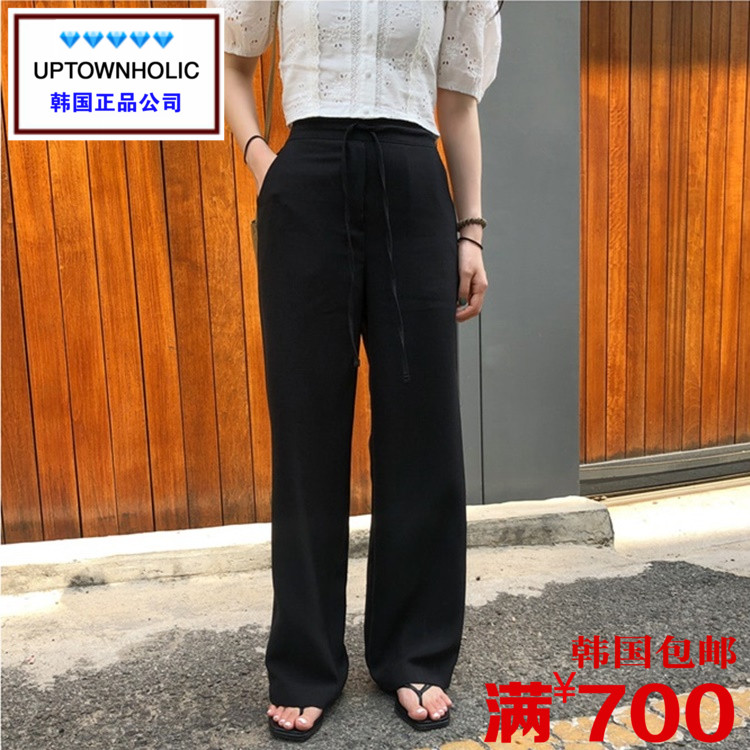 后弹力高腰纯色阔腿裤 uptownholic韩国正品 P000BCSU|ruв категории Женская одежда, брюки, брюки - от Buy2taobao.com для оказания профессиональной услуги покупки агента Taobao